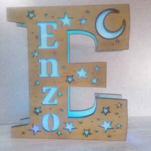 Lámpara Inicial Luna y Estrellas